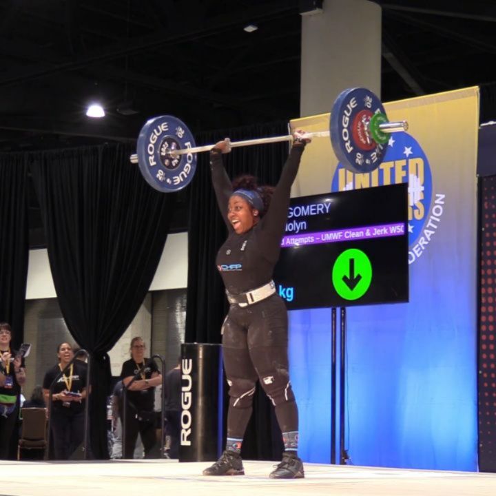 Instagram post by @get_fit_with_bubbles for VIRUS. Caption reads: [...] at the UMWF World Championships and the....