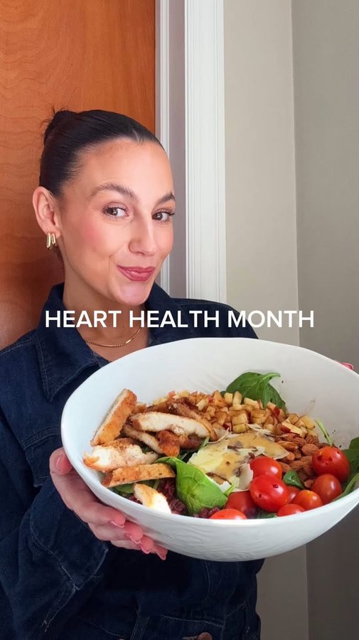 Instagram post by @dietitiancass for Yes Apples. Caption reads: #ad February is Heart Health Month - a perfect....