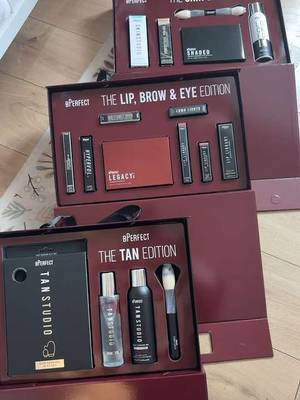 TikTok post by @mariareviewsit for BPerfect. Caption reads: All THREE of the big BPerfect festive sets....