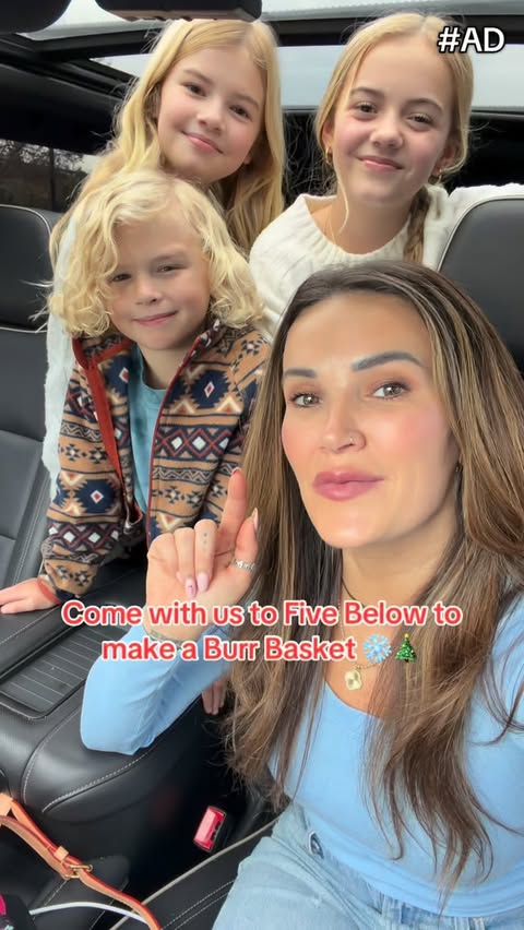 Instagram post by @nishaandfam for Five Below. Caption reads: Come Burr Basket🥶❄️ shopping with us @fivebelow....