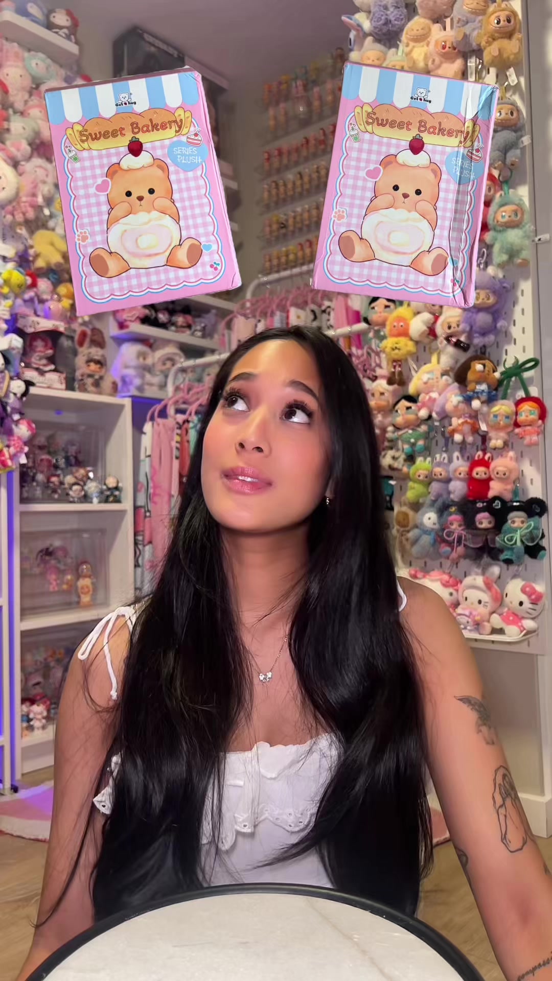 TikTok post by @nix.cee_ for Getahug. Caption reads: [...] have a sweet tooth like I do??? Unbox....