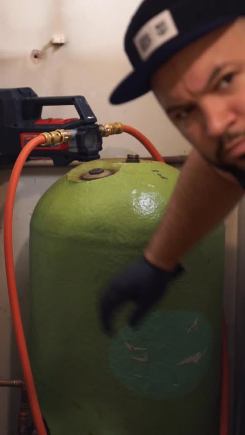 Instagram post by @tysons_plumbing for Milwaukee Tool. Caption reads: Milwaukee compact transfer pump m18, this is my....