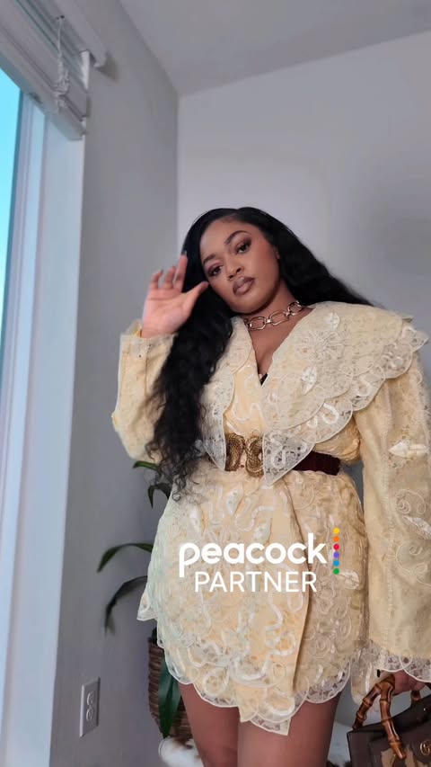 Instagram post by @ieshathegr8 for Peacock. Caption reads: #Peacockpartner Apparently, Aunt Viv shops in my....