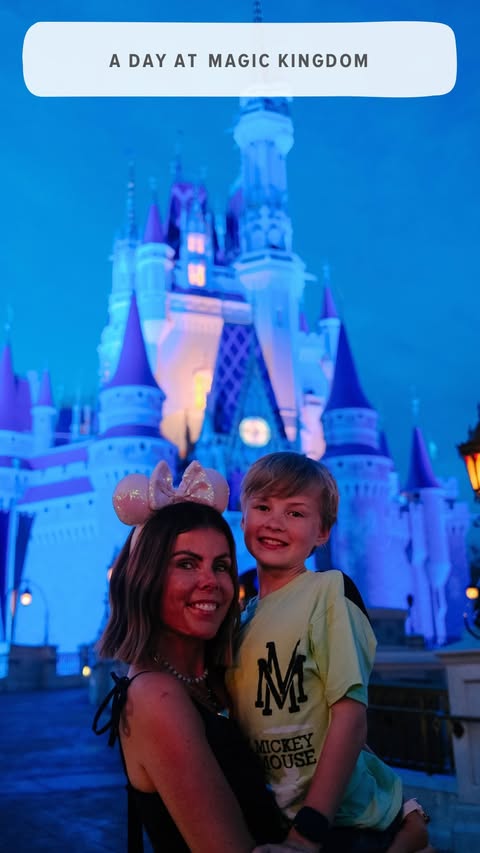 Instagram post by @katie_ellison for Visit Orlando. Caption reads: Our day at Magic Kingdom- 12 hours, 13 rides,....