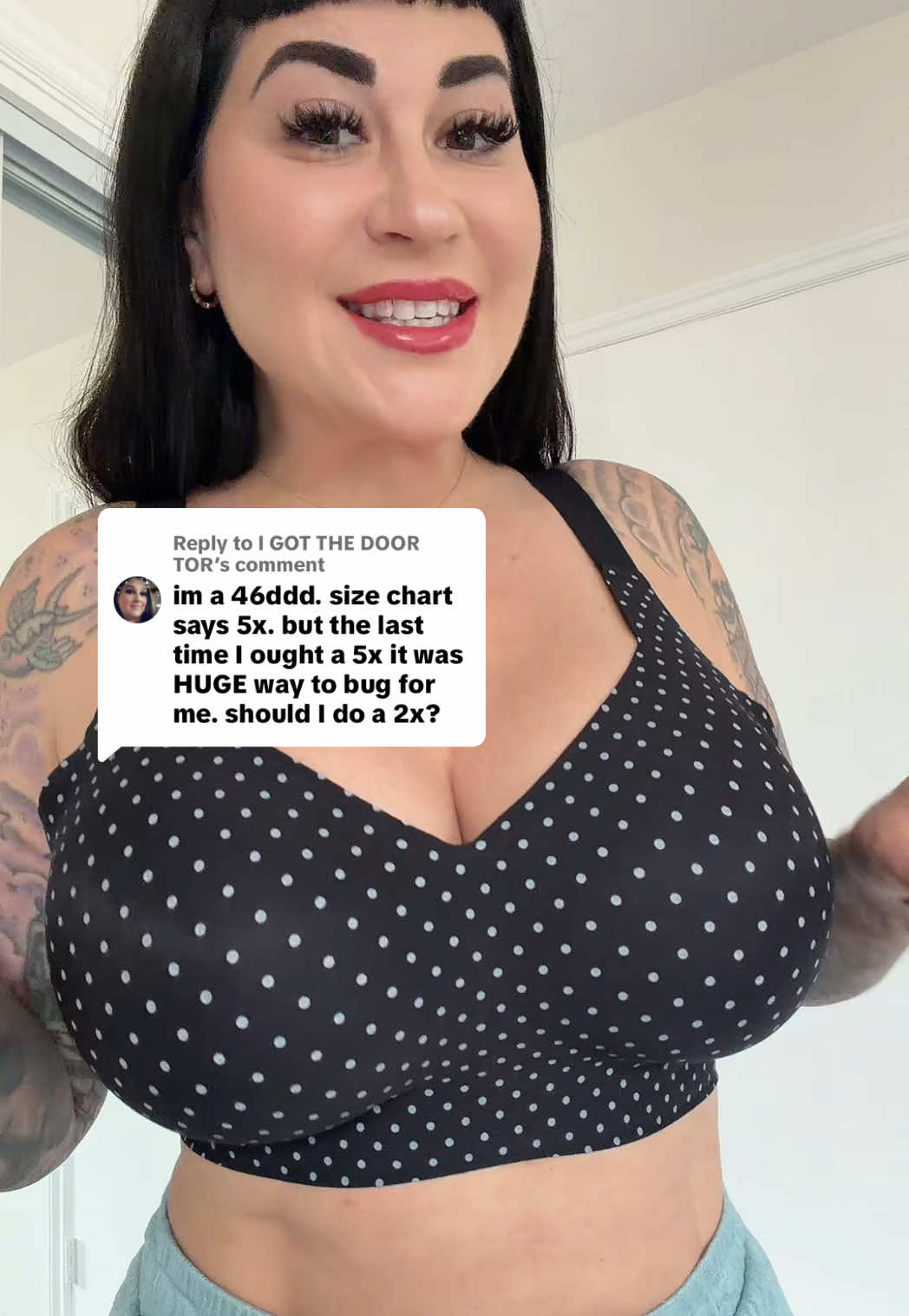 TikTok post by @saffronshops for OEAK-Bras. Caption reads: [...] Pls ask me what size you need! @OEAK-Bras....