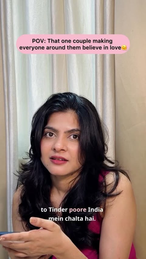 Instagram post by @priyaspun for Tinder. Caption reads: [...] real. Build your story too with tinder. ✨❤️....