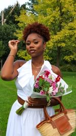 Instagram post by @damnthatschev for The Mane Choice. Caption reads: Watch how I restore moisture to my natural coils....