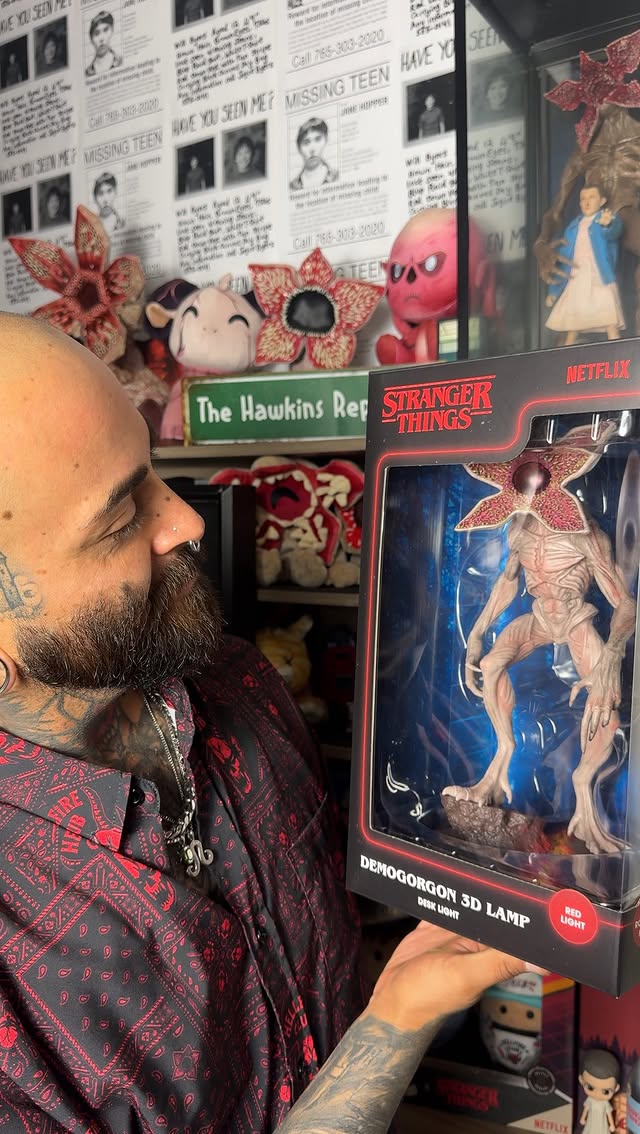 Instagram post by @thehawkinsreporter for BoxLunch. Caption reads: [...] a rechargeable battery. Available at....