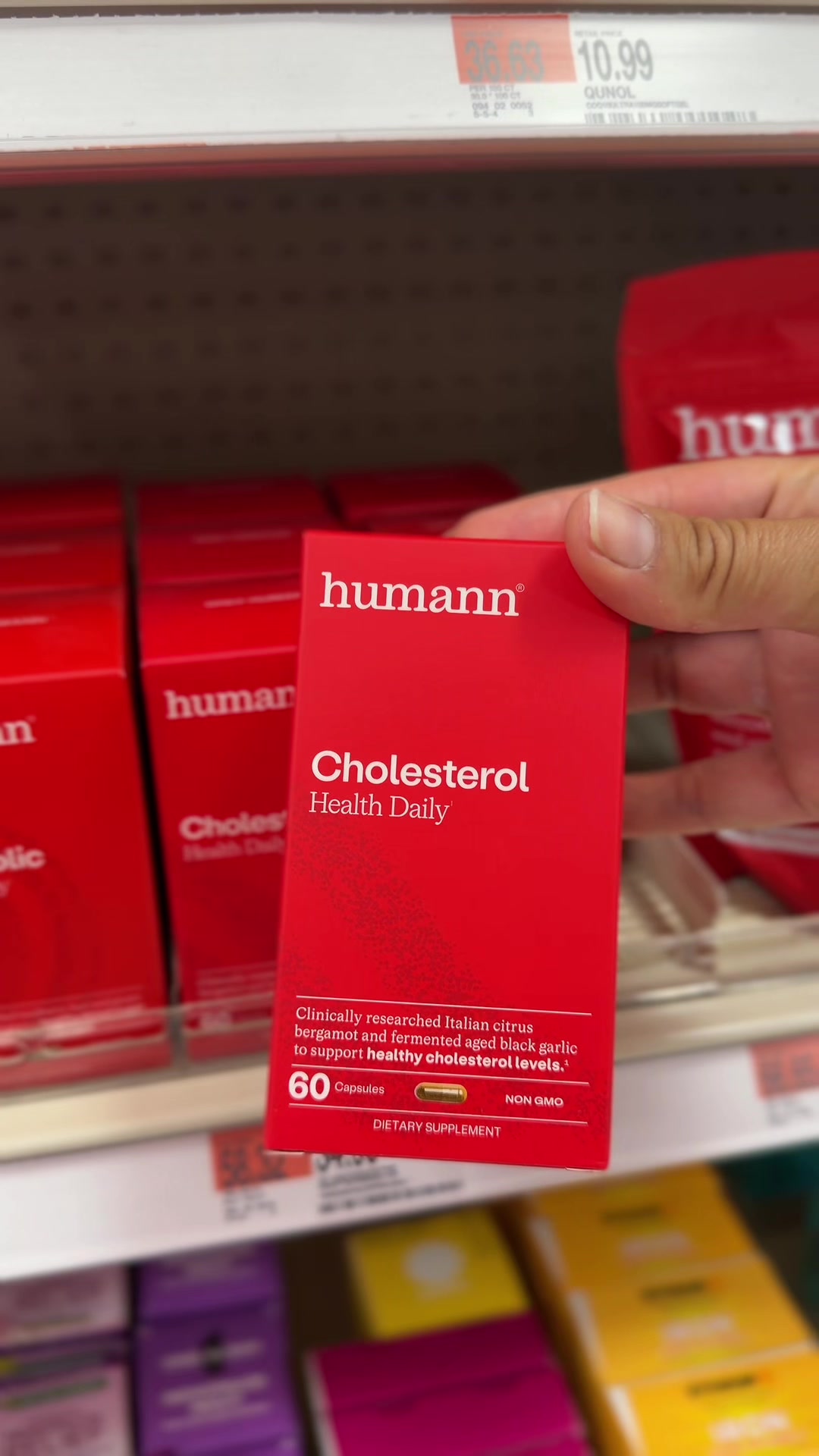 TikTok post by @sibl___ for Humann. Caption reads: Target find 🛒✨ New Humann Cholesterol Health....