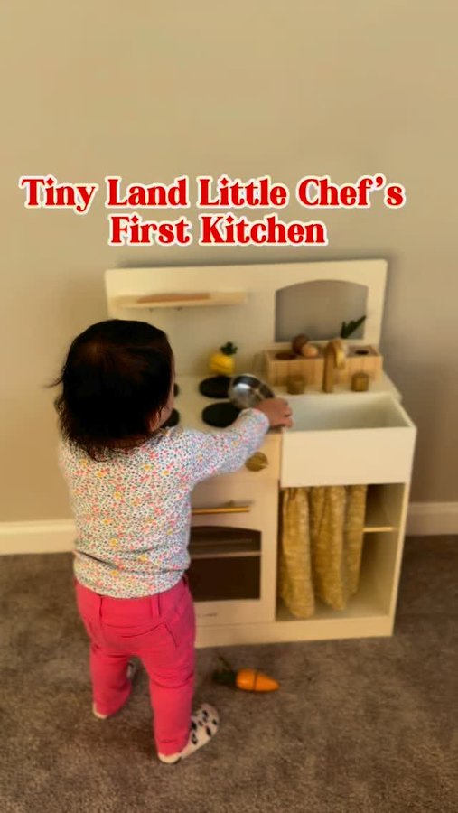 Instagram post by @brigitteilkaysavran for Tiny Land. Caption reads: [...] playtime into learning time with the Tiny....