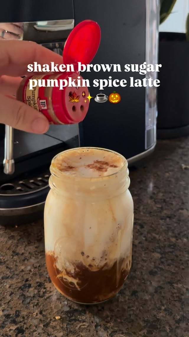 Instagram post by @jordos_world for Chobani. Caption reads: pumpkin spice latte at home✨ this brown sugar....