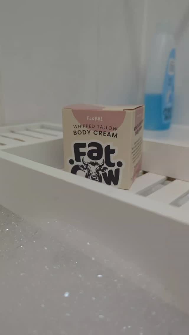 Instagram post by @thebirch_family for Fat Cow Skin. Caption reads: I've been using this body cream from @fatcowskin....