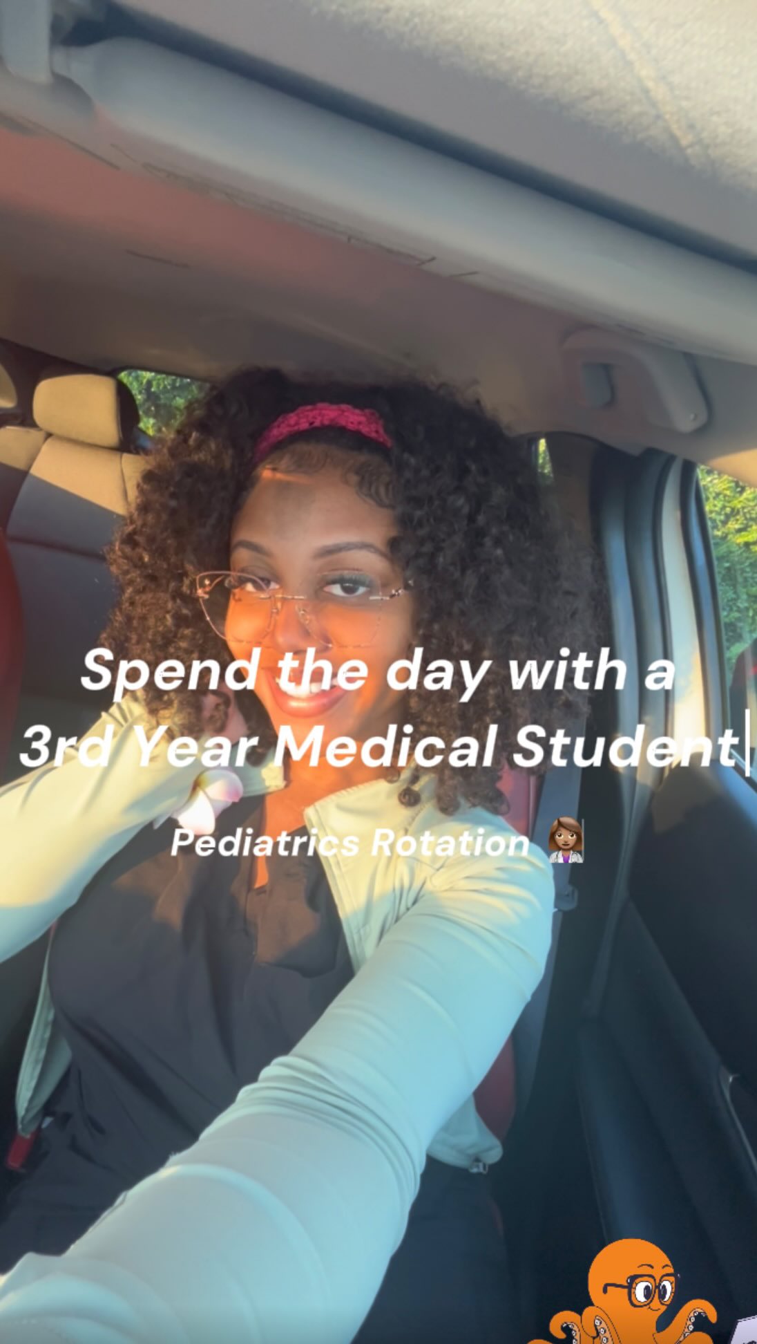 Instagram post by @thejaymonet for Chegg. Caption reads: Spend the Day with a 3rd Year Medical Student on....