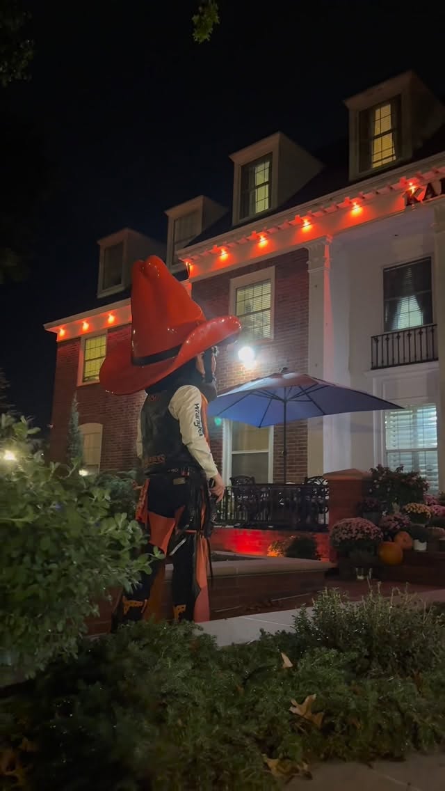 Instagram post by @okstatepistolpete for Enbrighten. Caption reads: Some BTS of @okstatepistolpete being the man....