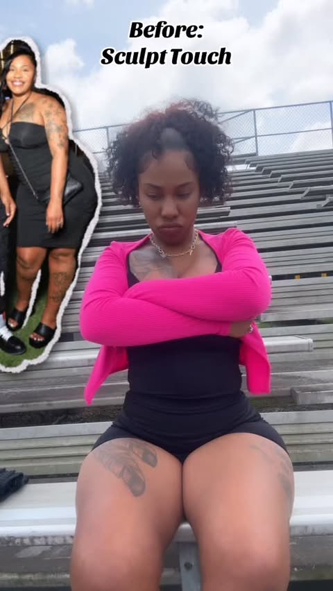 Instagram post by @baddazzcakez for Sculpt Touch. Caption reads: [...] different when you put the work in ! Sculpt....