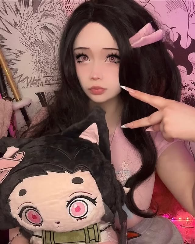 Instagram post by @milkienyan for Plushshop. Caption reads: [...] Kitty Kat plushie! 🌸🎋 ~ Thankyou to....