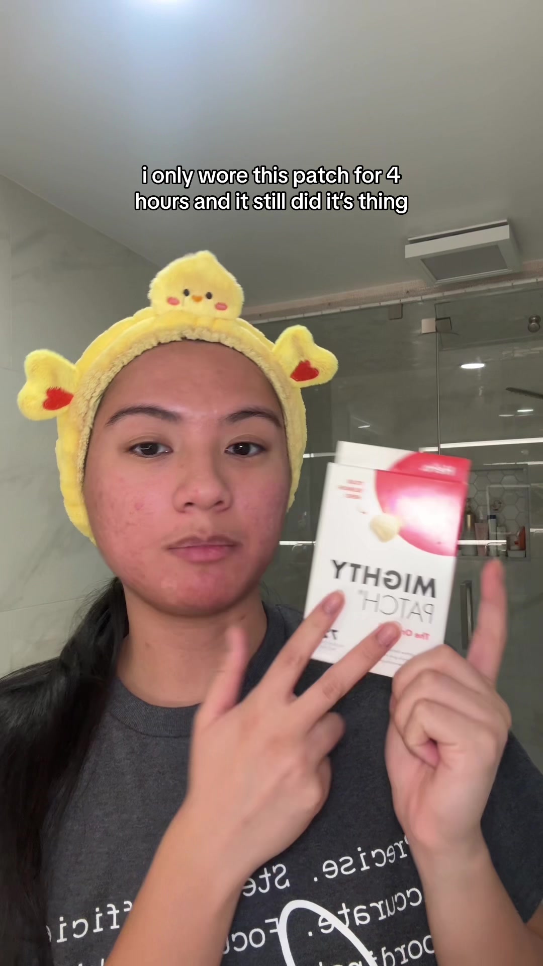 TikTok post by @jennileeashlee for Hero Cosmetics. Caption reads: a simple, but good, patch peel this evening ✨....