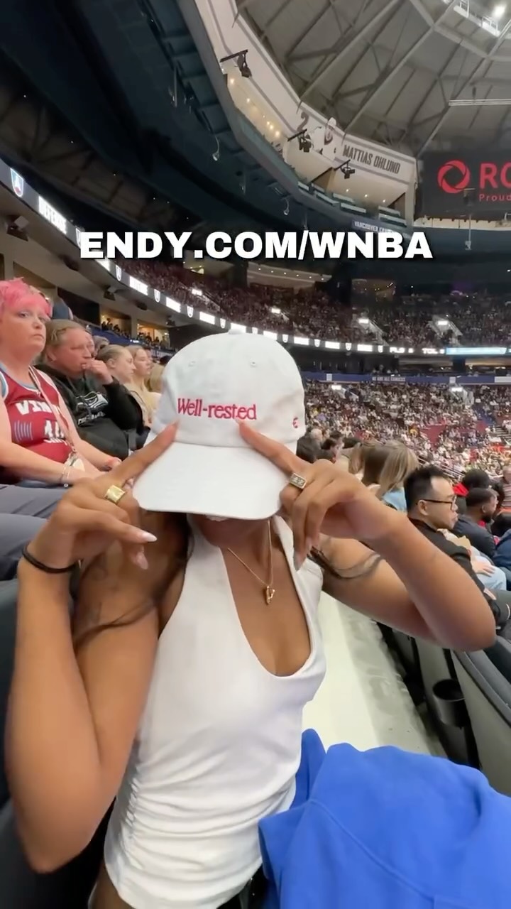 Instagram post by @nessarasie for Endy. Caption reads: I joined @endy at the WNBA game in Vancouver!! Two....