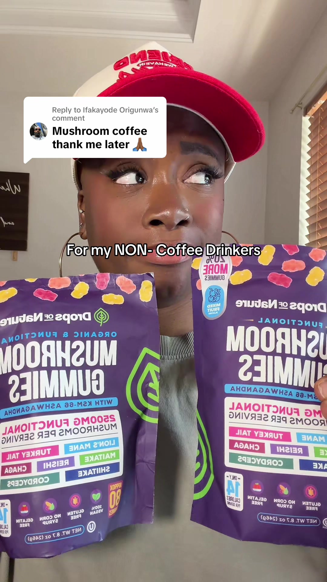 TikTok post by @ny.ringgold for Drops of Nature. Caption reads: [...] it works🔥 I just got another bag.. @Drops....