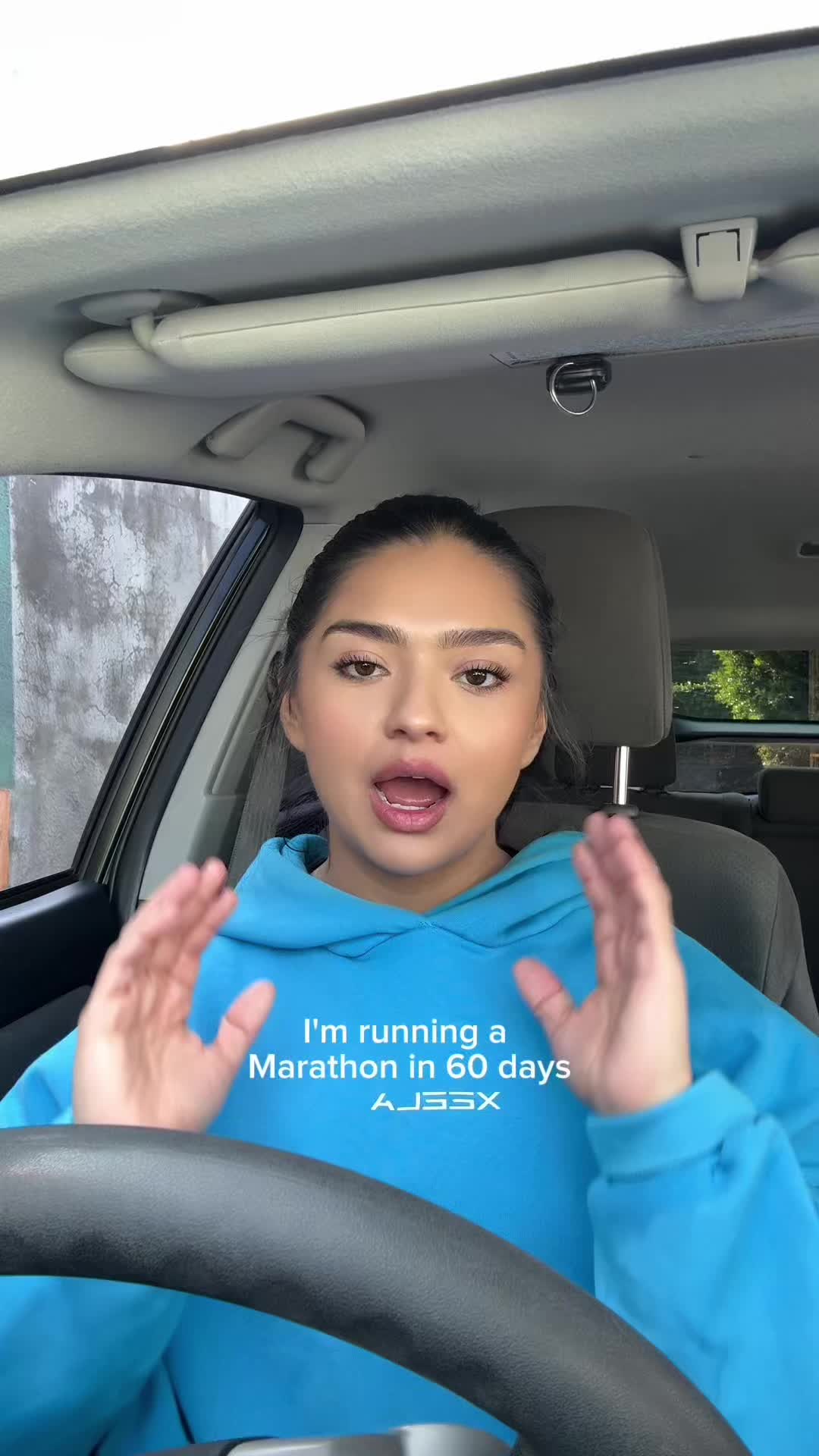 TikTok post by @kristenncruz for Strava. Caption reads: Preparing for my half marathon. Follow me on....