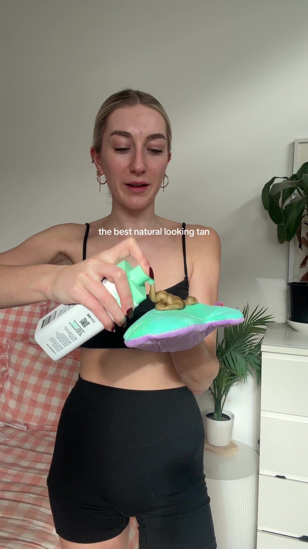 TikTok post by @charlotterebecca___ for Chemist Warehouse. Caption reads: My go to natural looking tan is the @Bondi Sands....