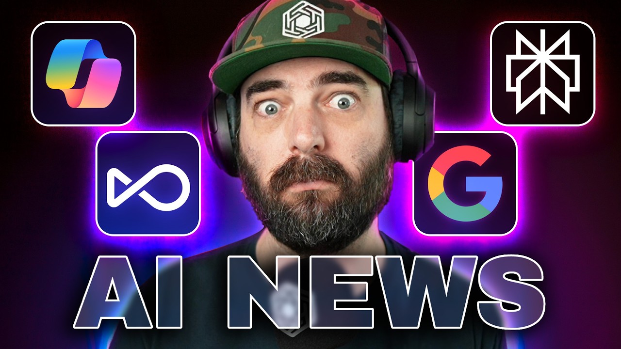 YouTube post by @mreflow for Microsoft. Caption reads: AI News: 24 Stories You Missed While Living Your....