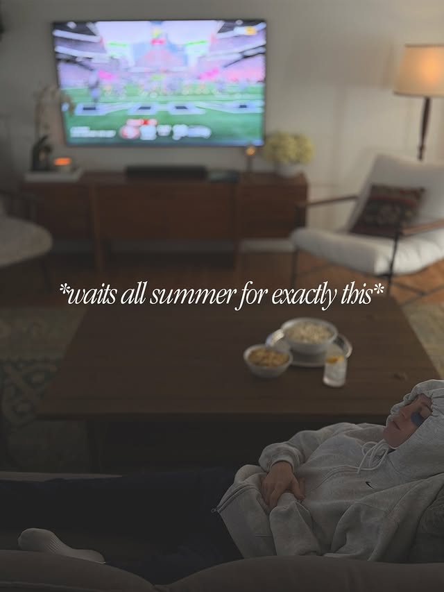 Instagram post by @sunday.scaries for DIRECTV. Caption reads: When I’m not watching 90s rom-coms 🏈 @directv....