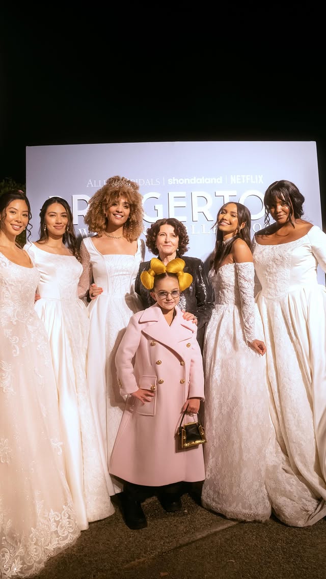 Instagram post by @taylenbiggs for Allure Bridals. Caption reads: [...] Show designed by @LynPaolo and....
