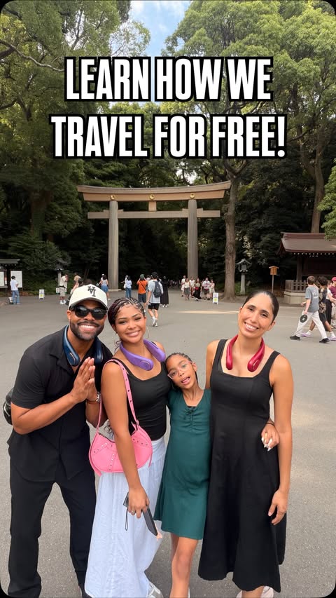 Instagram post by @jtripnation for American Express. Caption reads: We flew our family of 4 to Japan for essentially....