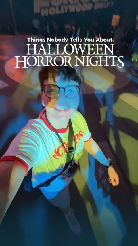 Instagram post by @insideoursuitcase for Halloween Horror Nights. Caption reads: [...] Things nobody tells you about Halloween....