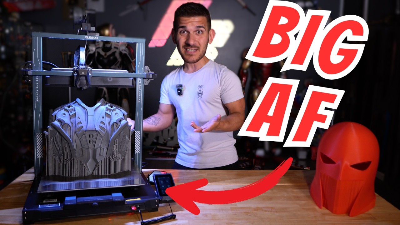 YouTube post by @FranklyBuilt for ELEGOO. Caption reads: [...] a look! ▼ MENTIONED IN VIDEO ▼ Elegoo....