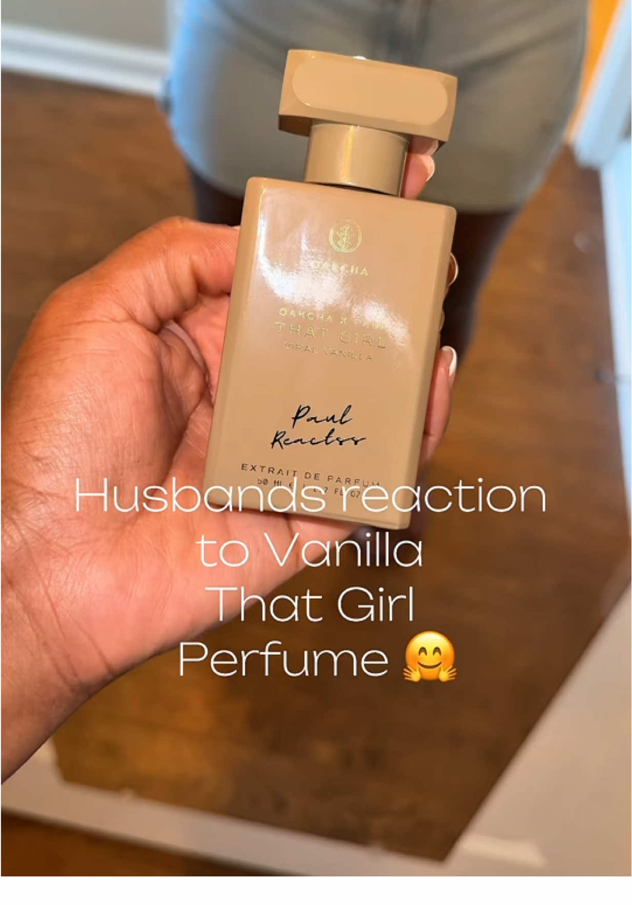 TikTok post by @mrs.goalchaser for Oakcha. Caption reads: [...] to find out what my husband thinks 🤗....