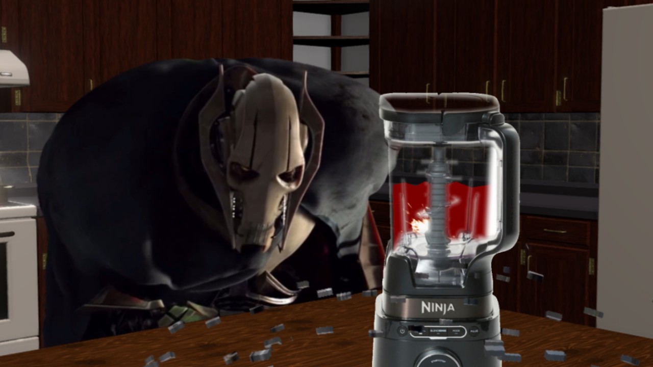 YouTube post by @JarJarStudiosPlus for ElevenLabs. Caption reads: "I own a Ninja Detect™ for making Jawa Juice".