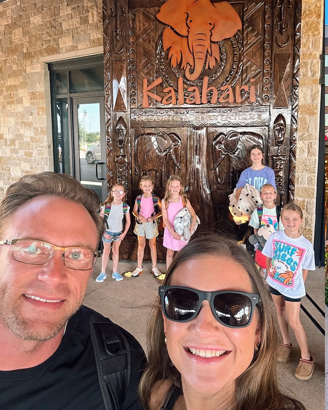 Instagram post by @adambuzz for Kalahari Resorts. Caption reads: We recently took an amazing family road trip to....
