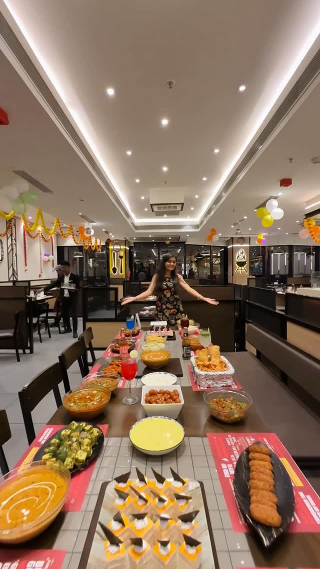 Instagram post by @tcc_amravati for Barbeque Nation. Caption reads: 🍽️ The Big Buffet🥳
One Price, 30+ Unlimited Veg....