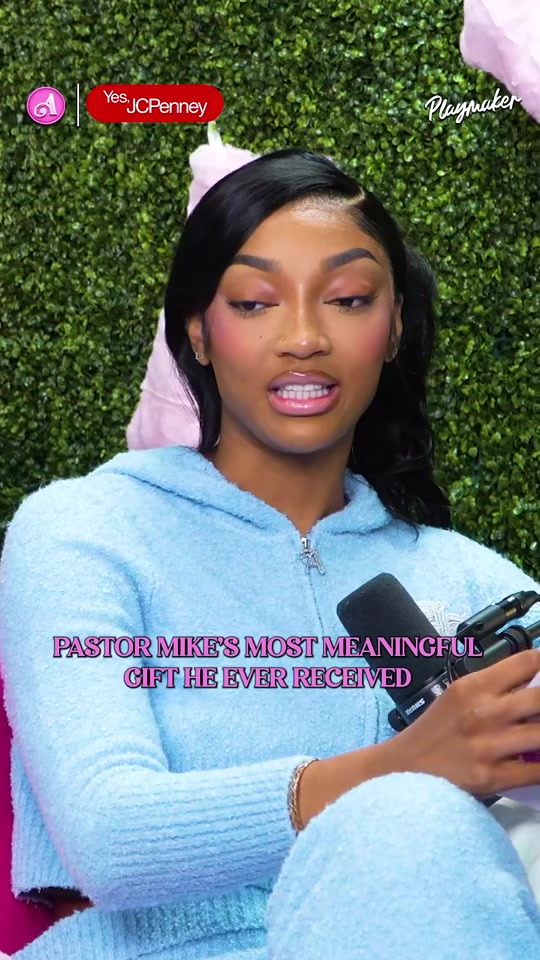 TikTok post by @playmakerhoops for JCPenney. Caption reads: [...] time with Pastor Mike🥰🎄 Hit up....