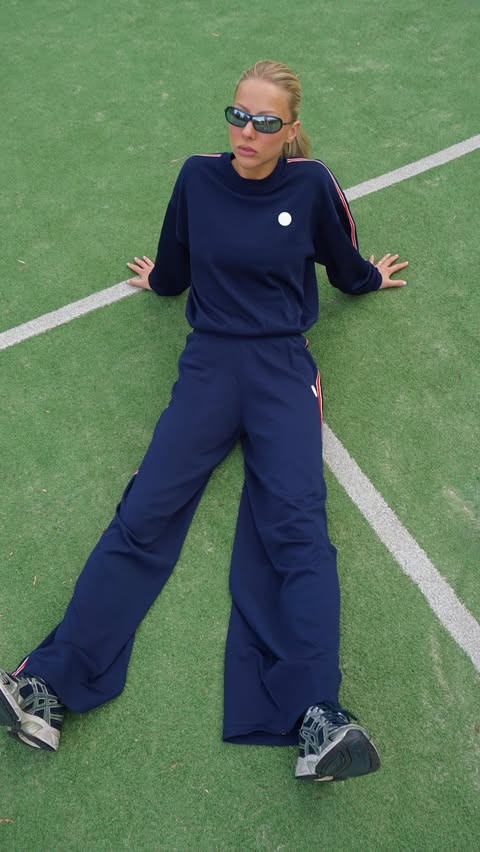 Instagram post by @janacapii for P.E Nation. Caption reads: Tennis chic, in @p.e.nation #ad.