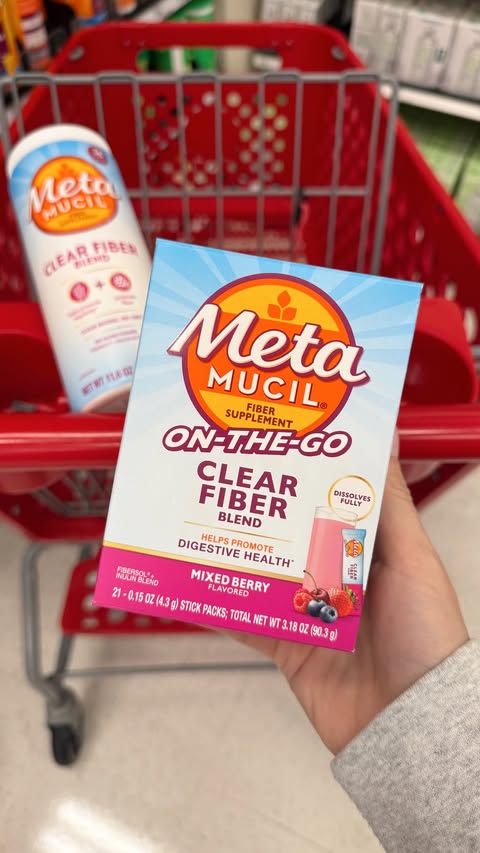 Instagram post by @targettrendsetter for Metamucil. Caption reads: #Metamucil_Partner #ad Fiber IS the NEW protein.....