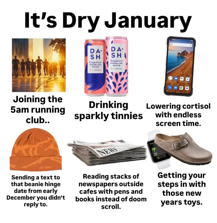 Instagram post by @socks_house_meeting for DASH Water. Caption reads: How’s your dry January going then? AD @dashdrinks.