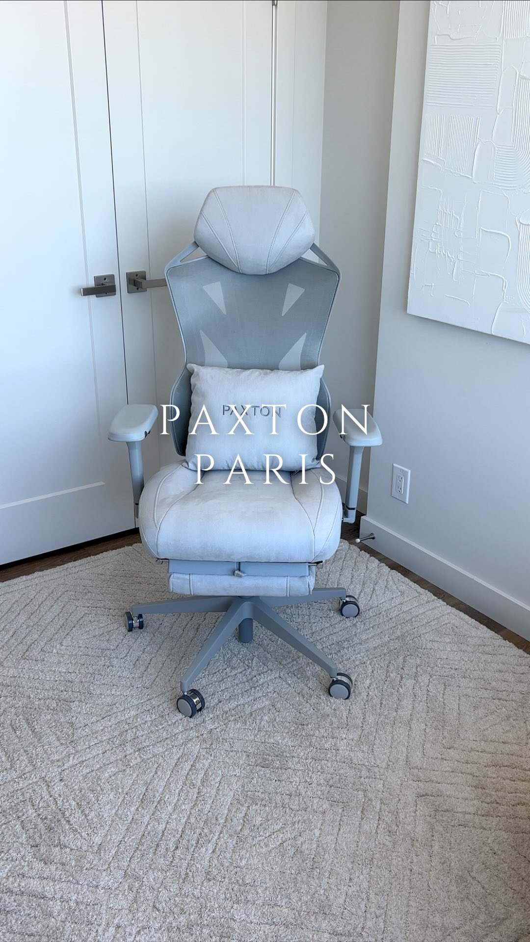 Instagram post by @cleanwithmelissa_ for Paxton. Caption reads: Upgrading my home office with Paxton Paris!....