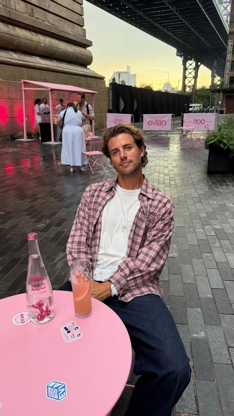 Instagram post by @mvsser for evian. Caption reads: 200 Years Young? @evianwater , you look good....