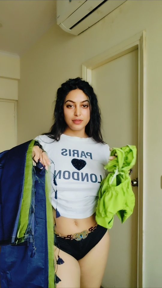 Instagram post by @nalineesingh_ for SUGAR Cosmetics. Caption reads: Abs or Biceps? 
IDK, maybe frontal lobe fully....