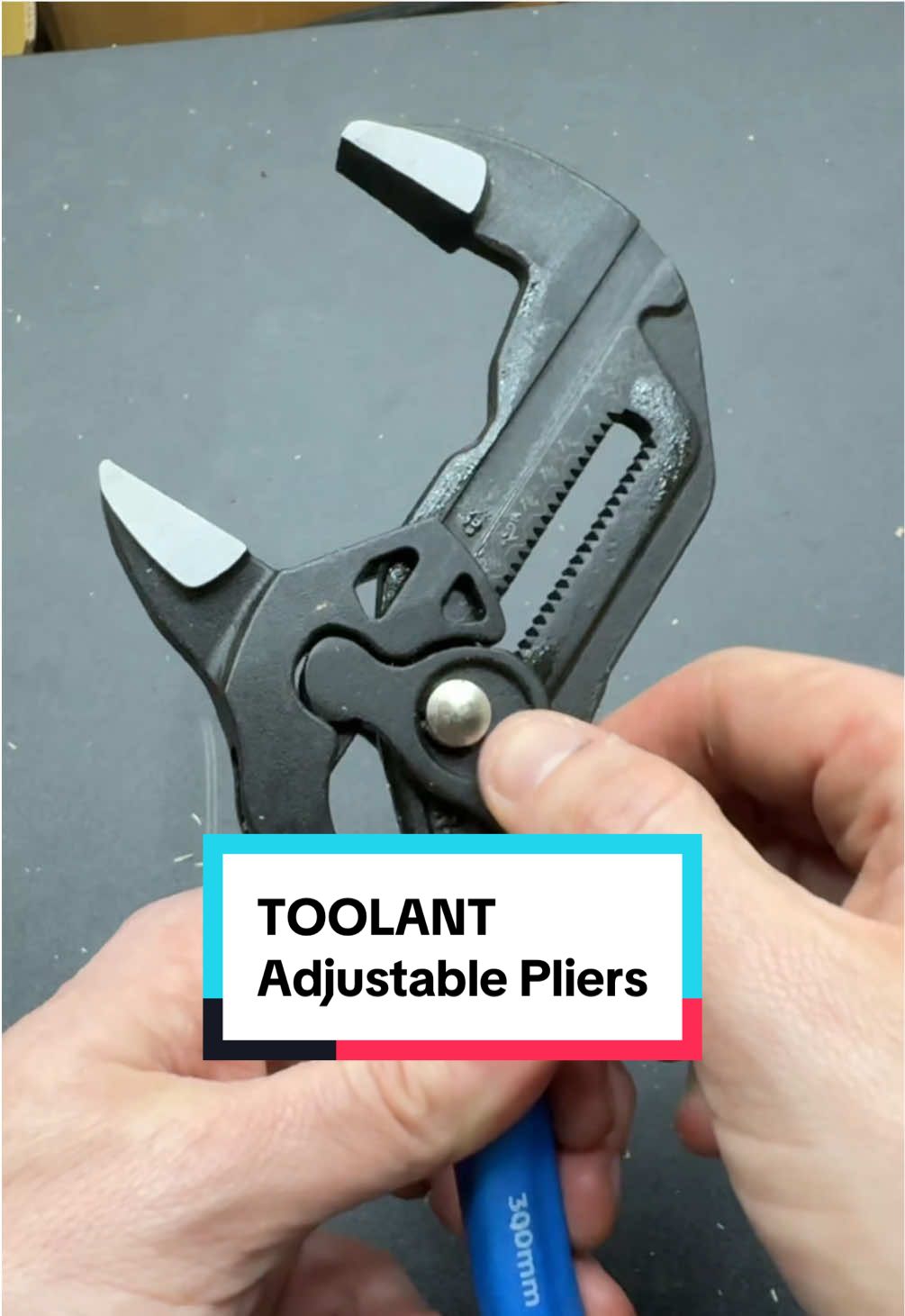 TikTok post by @makebuilddad for toolant. Caption reads: Adjustable wrenches from @toolant might have made....