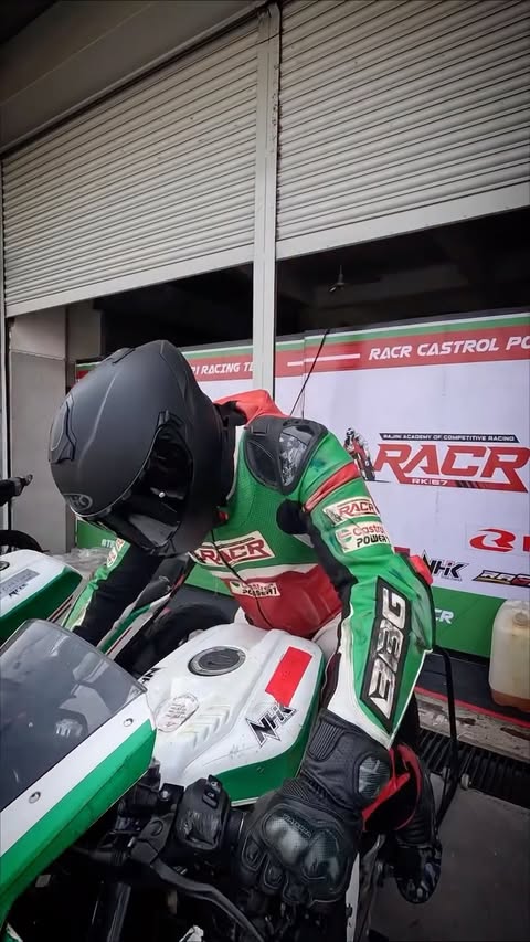 Instagram post by @klrider_in for Castrol POWER1. Caption reads: [...] track & on the streets? #motorcycle....