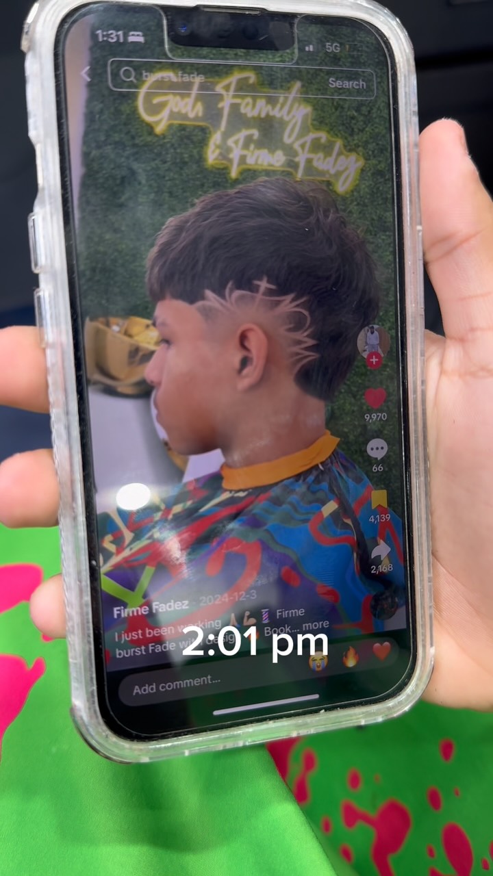 Instagram post by @57barbershop_ for Barbershopconnect. Caption reads: Just check this one👀🔥#barberia #fadehaircut....