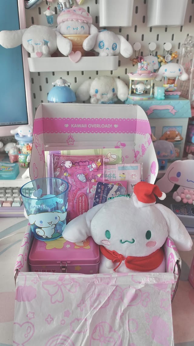 Instagram post by @strawbearryrolls for Kawaii Box. Caption reads: [...] which one’s my fave? 🫶🏻 @blippo &....