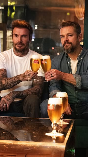 Instagram post by @davidbeckham for Stella Artois. Caption reads: Finding Other David was only the beginning…🍻 The....