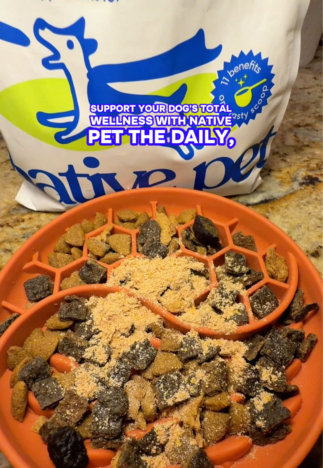 TikTok post by @lifeoflexi_gsd for Native Pet. Caption reads: [...] dog’s total wellness with Native Pet The....