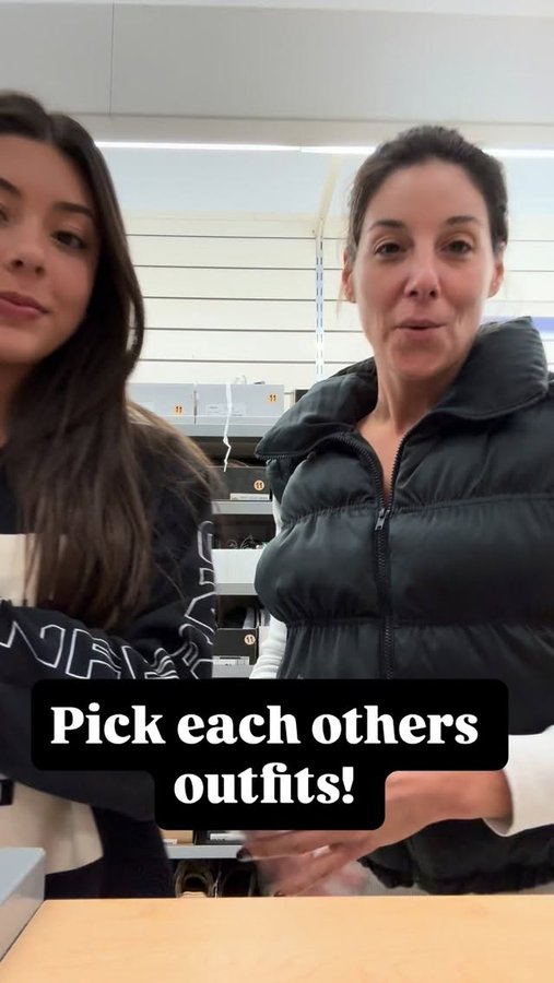 Instagram post by @thatmom_brittany for Marshalls. Caption reads: Picking out each others outfits #marshalls #trend....