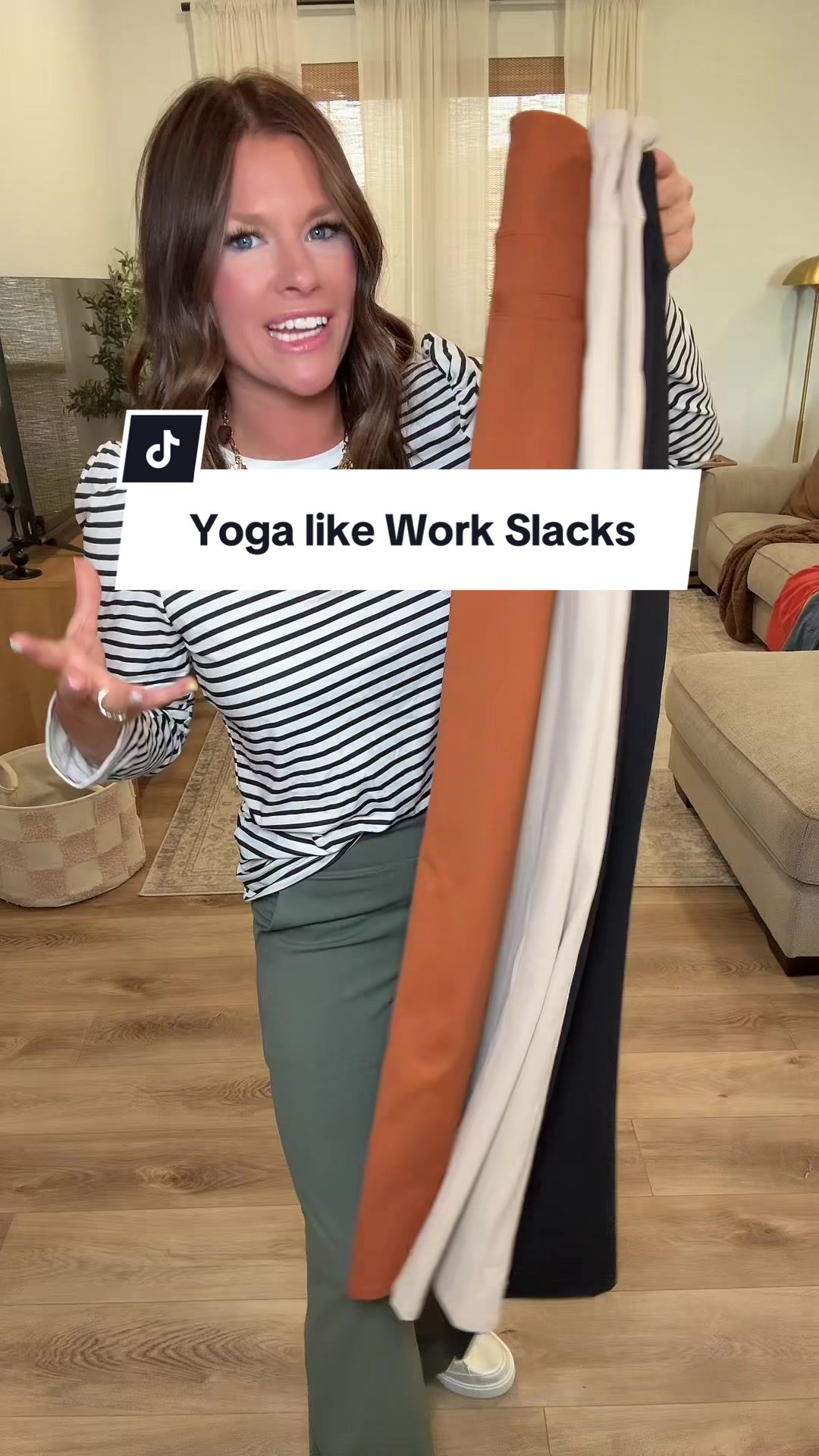 TikTok post by @class.and.home for G4Free. Caption reads: [...] #teacherpants #backtoschool @G4Free Store.